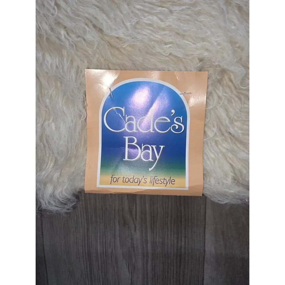 Cades Bay Flokati Wool Rug 30x50 Natural White Made In Greece